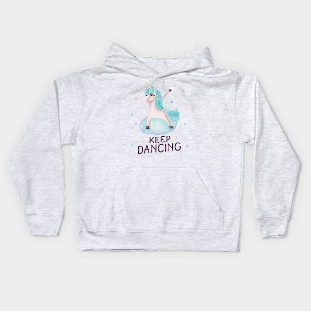 Dabbing unicorn Kids Hoodie by CalliLetters